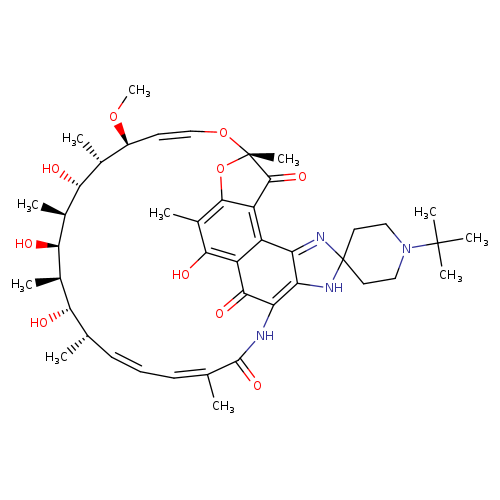CO[C@H]1/C=C/O[C@@]2(C)Oc3c(C2=O)c2C4=NC5(NC4=C(C(=O)c2c(c3C)O)NC(=O)/C(=C/C=C/[C@@H]([C@@H]([C@H]([C@H]([C@H]([C@@H]([C@@H]1C)O)C)O)C)O)C)/C)CCN(CC5)C(C)(C)C