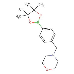 CC1(C)OB(OC1(C)C)c1ccc(cc1)CN1CCOCC1