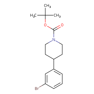 Brc1cccc(c1)C1CCN(CC1)C(=O)OC(C)(C)C