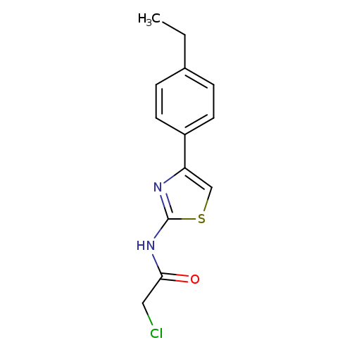 ClCC(=O)Nc1scc(n1)c1ccc(cc1)CC