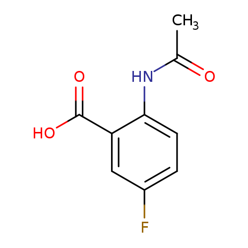 CC(=O)Nc1ccc(cc1C(=O)O)F