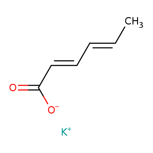 C/C=C/C=C/C(=O)[O-].[K+]