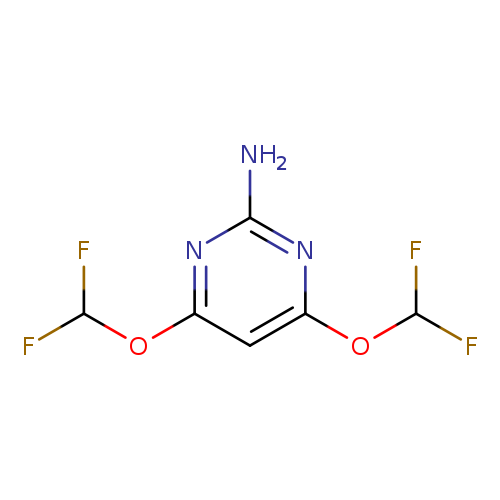FC(Oc1cc(OC(F)F)nc(n1)N)F