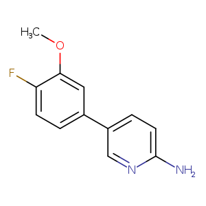 COc1cc(ccc1F)c1ccc(nc1)N