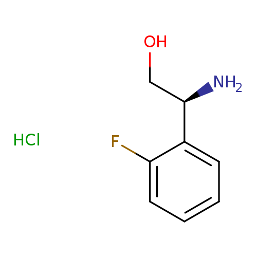 OC[C@H](c1ccccc1F)N.Cl
