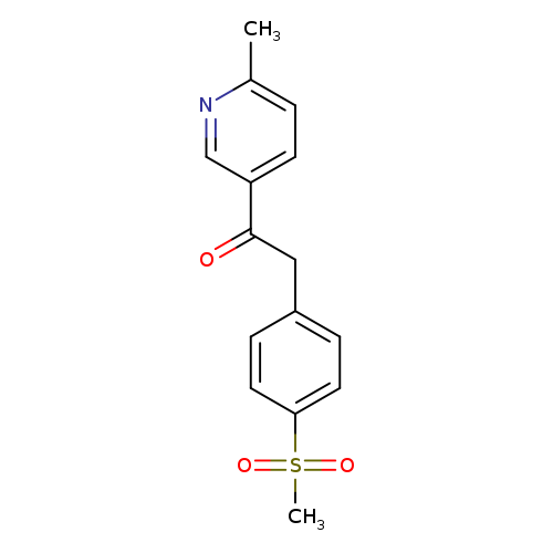 Cc1ccc(cn1)C(=O)Cc1ccc(cc1)S(=O)(=O)C