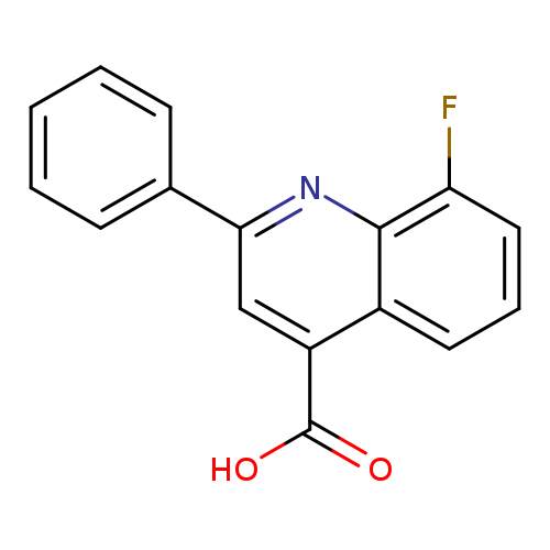 OC(=O)c1cc(nc2c1cccc2F)c1ccccc1