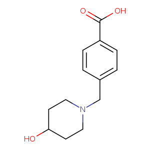 OC1CCN(CC1)Cc1ccc(cc1)C(=O)O
