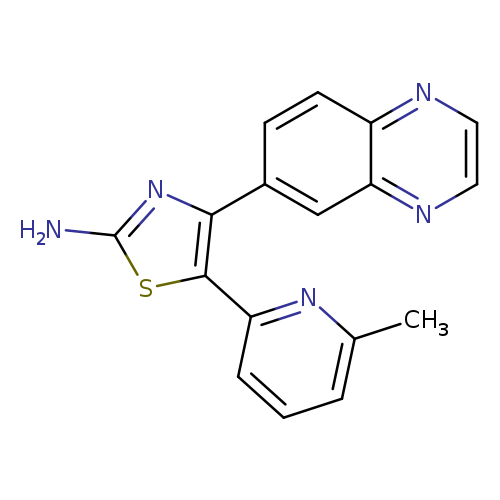Cc1cccc(n1)c1sc(nc1c1ccc2c(c1)nccn2)N