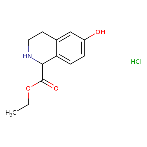 CCOC(=O)C1NCCc2c1ccc(c2)O.Cl