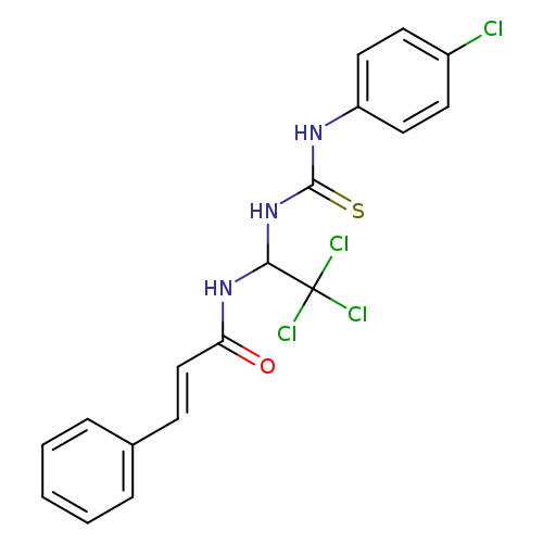 O=C(NC(C(Cl)(Cl)Cl)NC(=S)Nc1ccc(cc1)Cl)/C=C/c1ccccc1