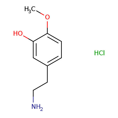 NCCc1ccc(c(c1)O)OC.Cl