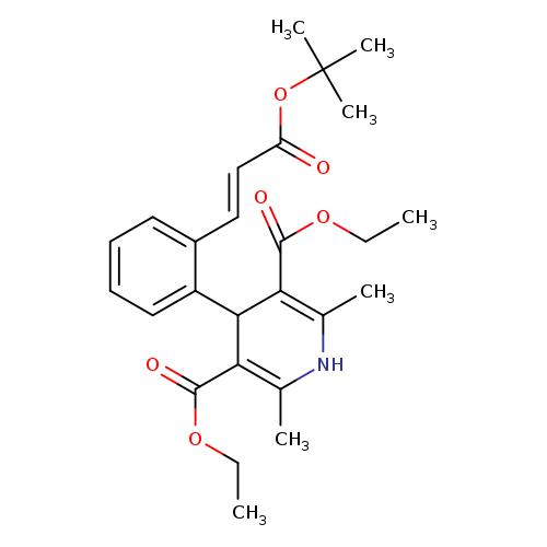 CCOC(=O)C1=C(C)NC(=C(C1c1ccccc1/C=C/C(=O)OC(C)(C)C)C(=O)OCC)C