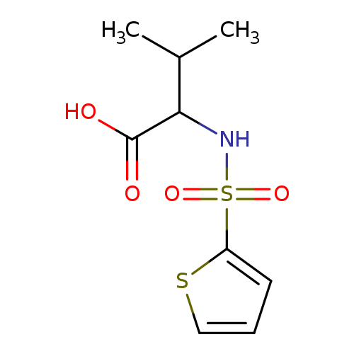 CC(C(C(=O)O)NS(=O)(=O)c1cccs1)C