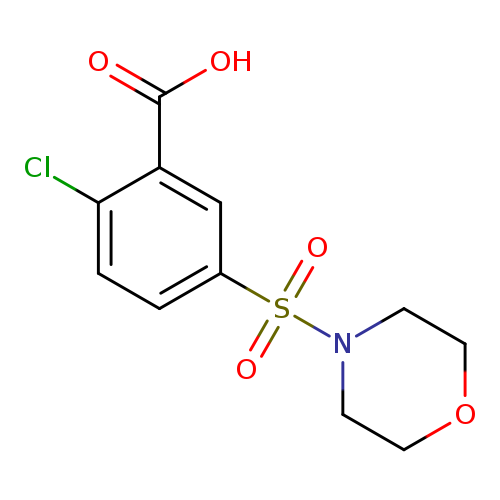 OC(=O)c1cc(ccc1Cl)S(=O)(=O)N1CCOCC1