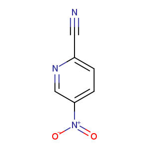 N#Cc1ccc(cn1)[N+](=O)[O-]