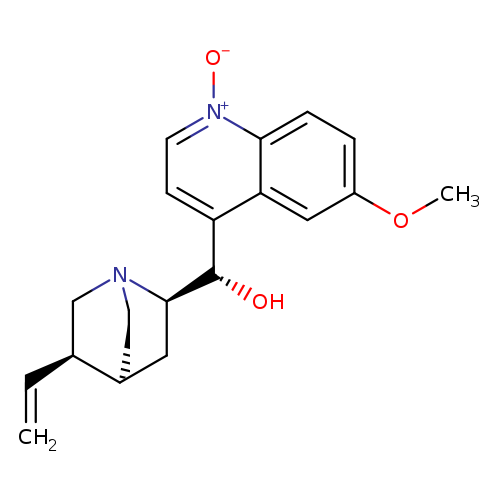 C=C[C@H]1CN2CC[C@H]1C[C@@H]2[C@H](c1cc[n+](c2c1cc(OC)cc2)[O-])O
