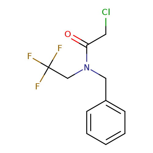 ClCC(=O)N(Cc1ccccc1)CC(F)(F)F