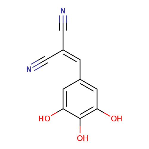 N#CC(=Cc1cc(O)c(c(c1)O)O)C#N