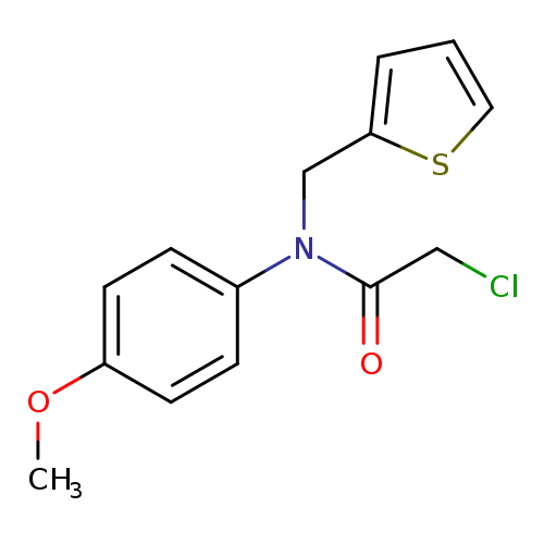 ClCC(=O)N(c1ccc(cc1)OC)Cc1cccs1