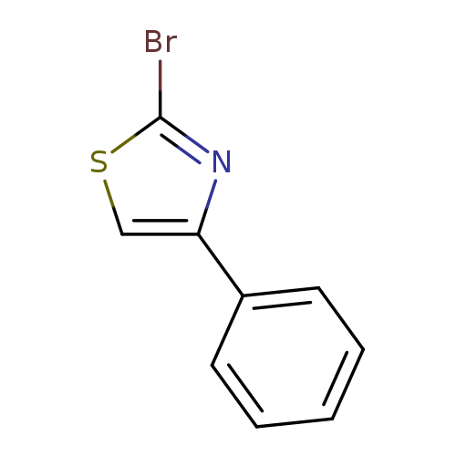 Brc1scc(n1)c1ccccc1