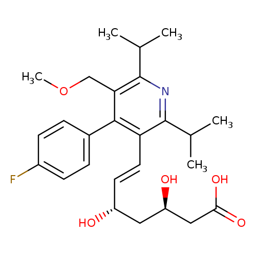 COCc1c(c2ccc(cc2)F)c(/C=C/[C@H](C[C@H](CC(=O)O)O)O)c(nc1C(C)C)C(C)C