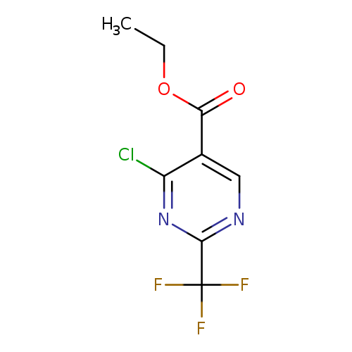 CCOC(=O)c1cnc(nc1Cl)C(F)(F)F