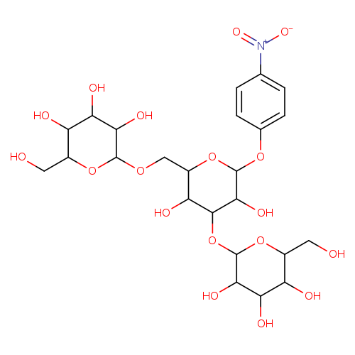 OCC1OC(OC2C(O)C(COC3OC(CO)C(C(C3O)O)O)OC(C2O)Oc2ccc(cc2)[N+](=O)[O-])C(C(C1O)O)O