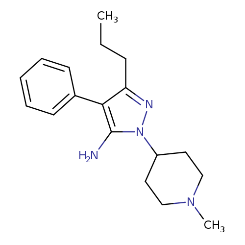 CCCc1nn(c(c1c1ccccc1)N)C1CCN(CC1)C