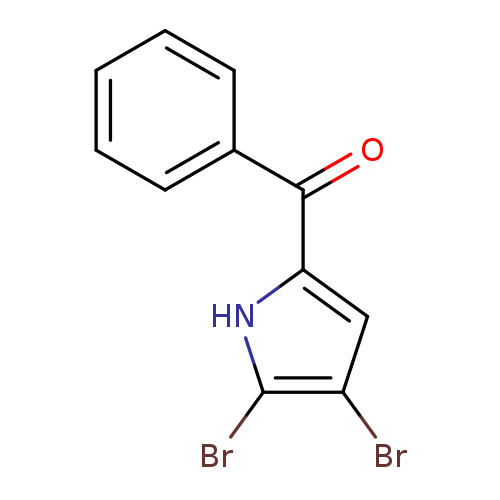 Brc1[nH]c(cc1Br)C(=O)c1ccccc1