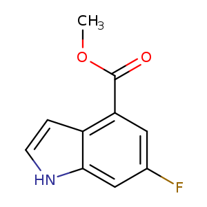 COC(=O)c1cc(F)cc2c1cc[nH]2