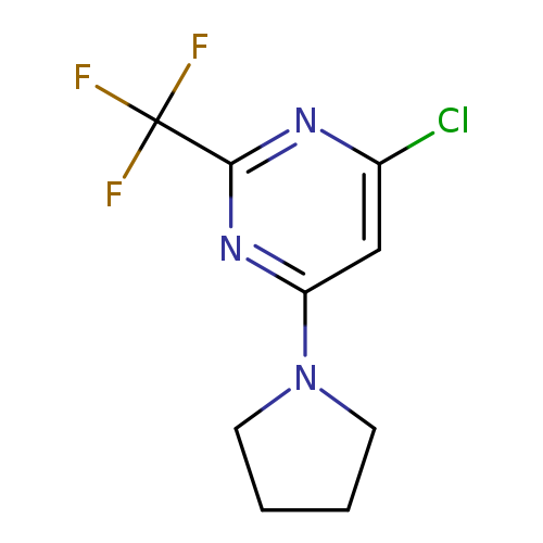 Clc1cc(nc(n1)C(F)(F)F)N1CCCC1
