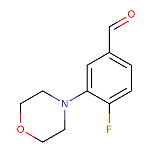 O=Cc1ccc(c(c1)N1CCOCC1)F