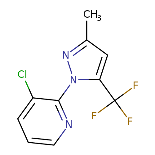 Cc1nn(c(c1)C(F)(F)F)c1ncccc1Cl