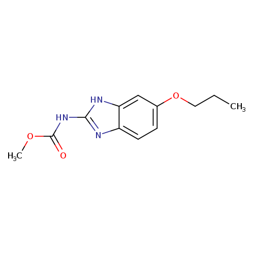 CCCOc1ccc2c(c1)[nH]c(n2)NC(=O)OC