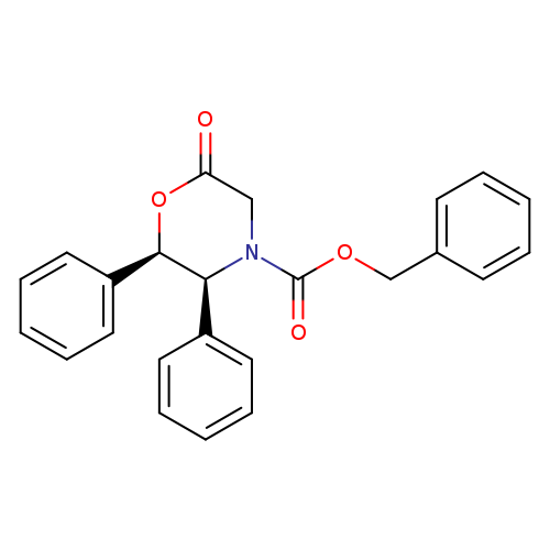 O=C1O[C@H](c2ccccc2)[C@@H](N(C1)C(=O)OCc1ccccc1)c1ccccc1