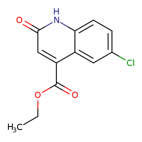 CCOC(=O)c1cc(=O)[nH]c2c1cc(Cl)cc2