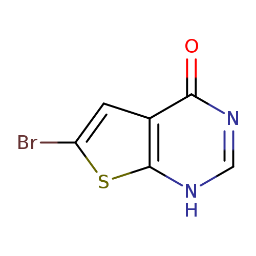 Brc1sc2c(c1)c(=O)nc[nH]2