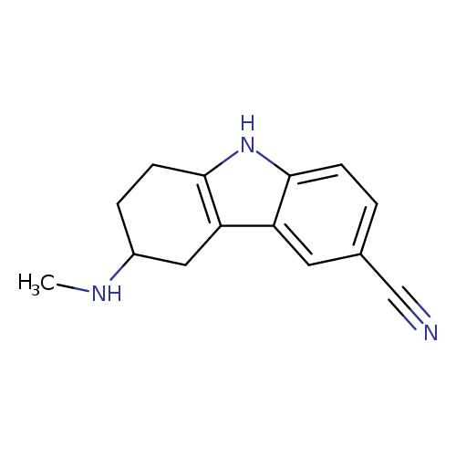 CNC1Cc2c(CC1)[nH]c1c2cc(cc1)C#N