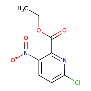 [O-][N+](=O)c1ccc(nc1C(=O)OCC)Cl