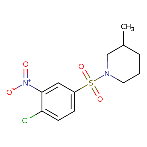 CC1CCCN(C1)S(=O)(=O)c1ccc(c(c1)[N+](=O)[O-])Cl
