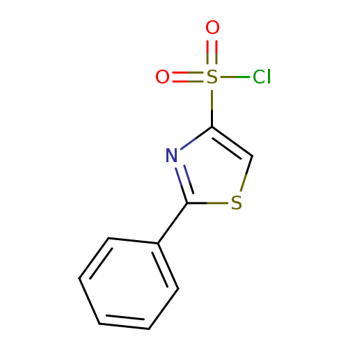 ClS(=O)(=O)c1csc(n1)c1ccccc1