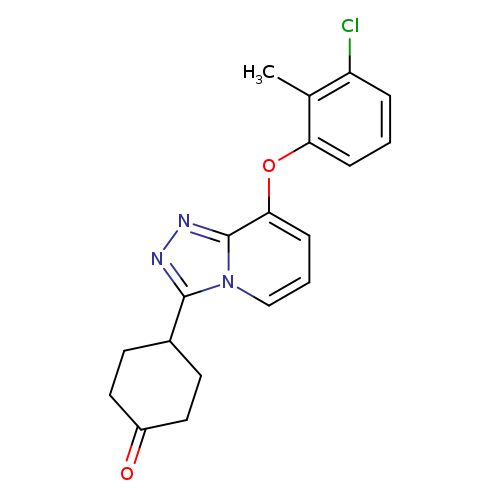 O=C1CCC(CC1)c1nnc2n1cccc2Oc1cccc(c1C)Cl