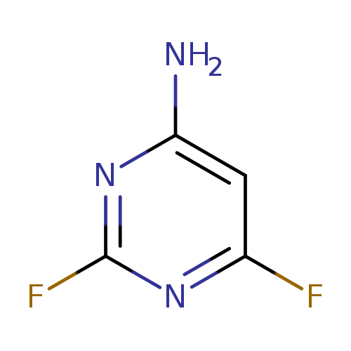 Nc1cc(F)nc(n1)F