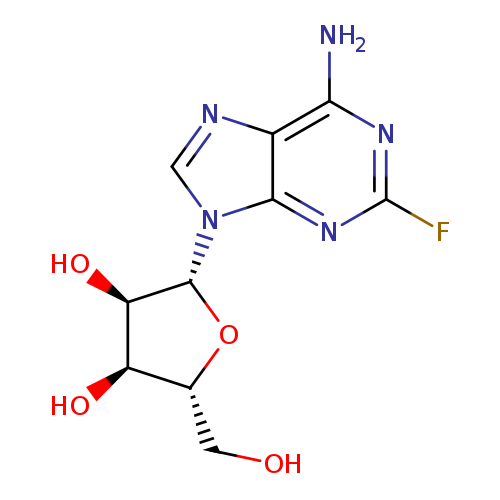 OC[C@H]1O[C@H]([C@@H]([C@@H]1O)O)n1cnc2c1nc(F)nc2N