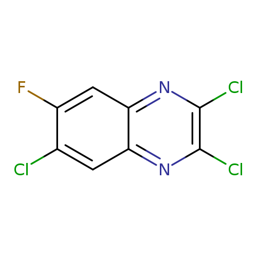 Clc1cc2nc(Cl)c(nc2cc1F)Cl