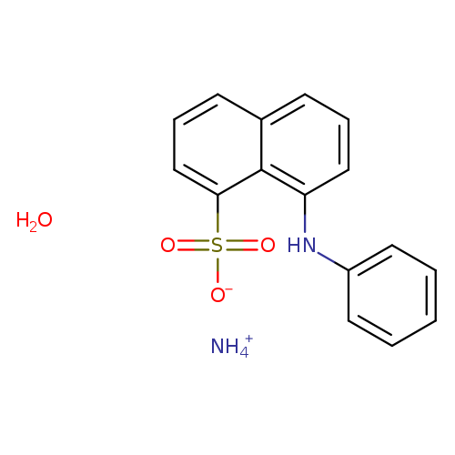 [O-]S(=O)(=O)c1cccc2c1c(ccc2)Nc1ccccc1.O.[NH4+]