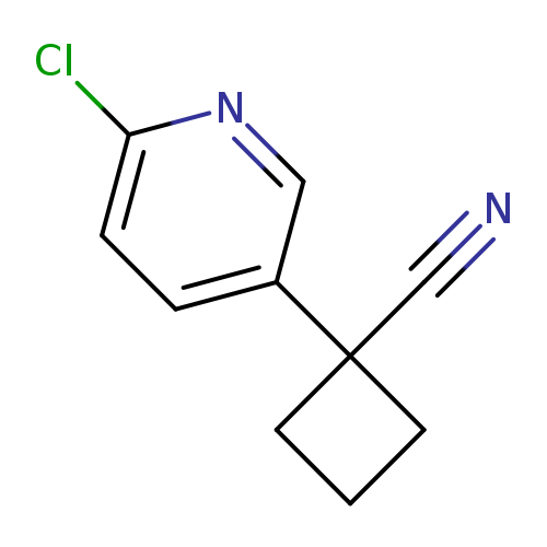 N#CC1(CCC1)c1ccc(nc1)Cl