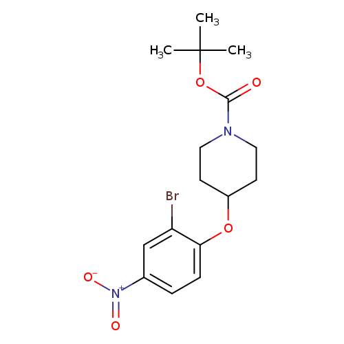 O=C(N1CCC(CC1)Oc1ccc(cc1Br)[N+](=O)[O-])OC(C)(C)C