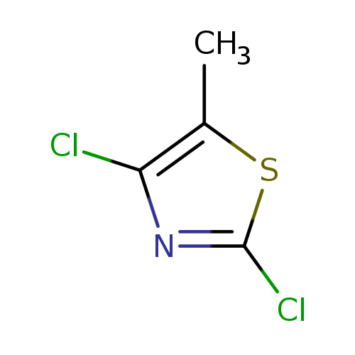 Clc1sc(c(n1)Cl)C